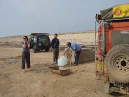 filling up with water