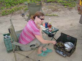 beach camp south of Luanda
