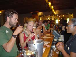 wine tasting at Fairview