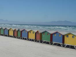 beach huts at Muizenberg